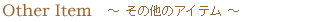 ���̑��̃A�C�e��